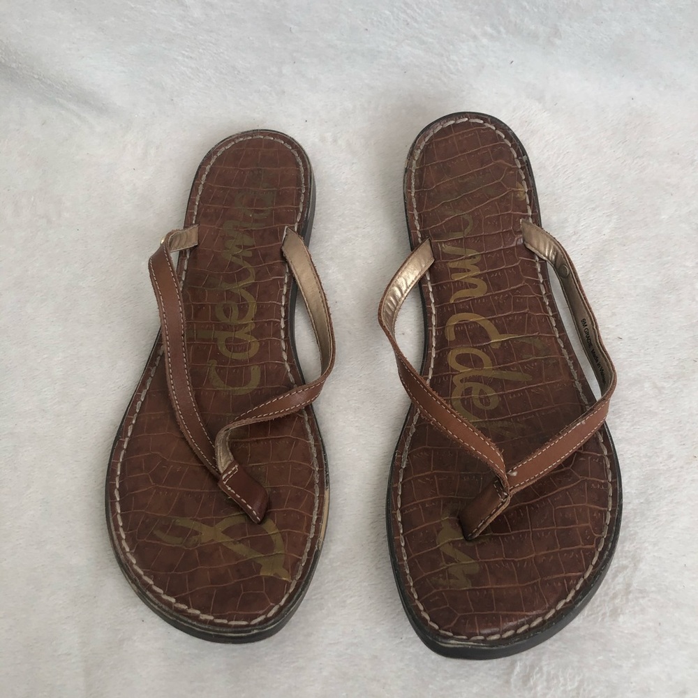 Sam Edelman brown sandals flip flops Gracie